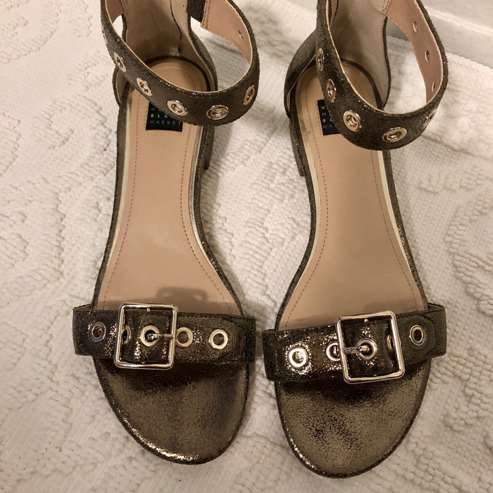 WHBM bronze sandals size 6.